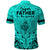 Polynesian Fathers Day Gift For Dad Polo Shirt Super Father In The World Turquoise Polynesian Pattern LT9 - Polynesian Pride
