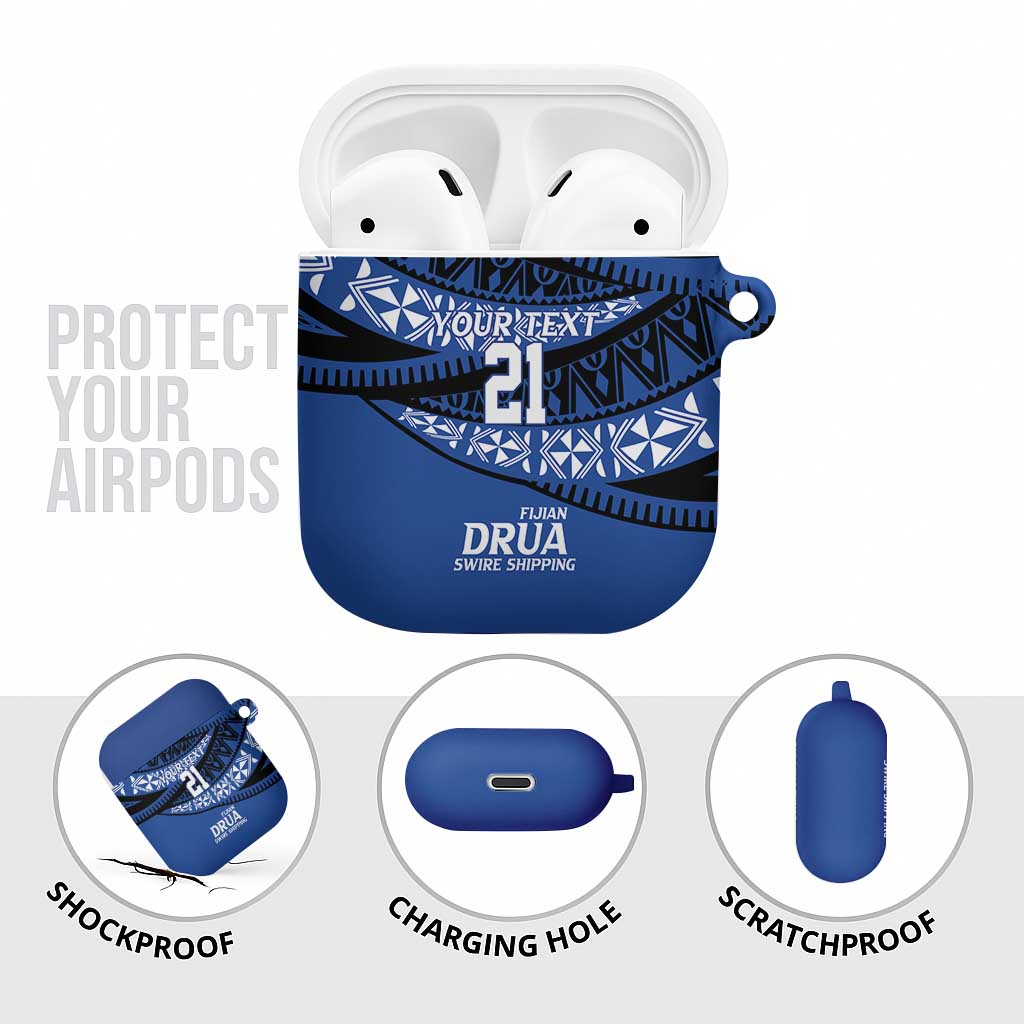 Fiji Rugby Pacific Custom AirPods Case Pasifika Tapa Pattern - Polynesian Pride