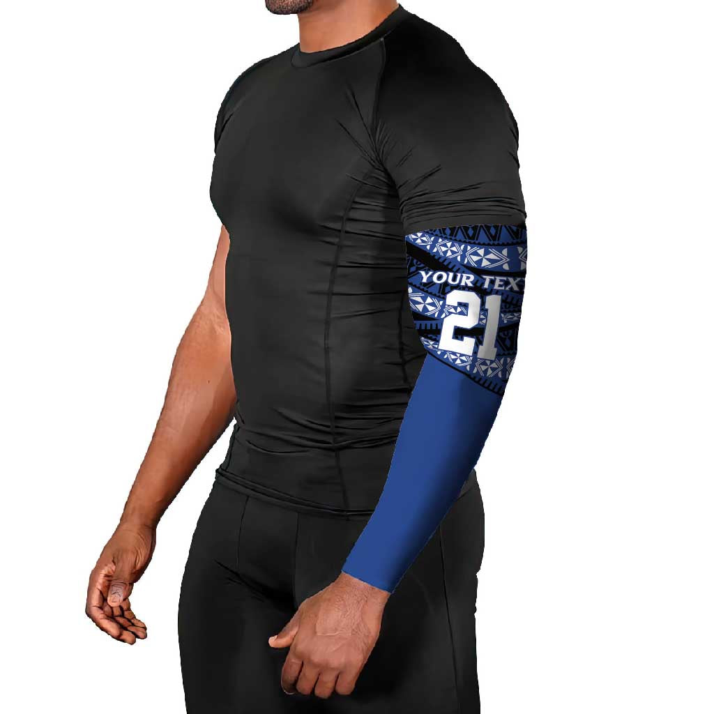 Fiji Rugby Pacific Custom Arm Sleeves Pasifika Tapa Pattern - Polynesian Pride