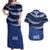Fiji Rugby Pacific Custom Couples Matching Off Shoulder Maxi Dress and Hawaiian Shirt Pasifika Tapa Pattern