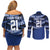 Fiji Rugby Pacific Custom Couples Matching Off Shoulder Short Dress and Long Sleeve Button Shirt Pasifika Tapa Pattern
