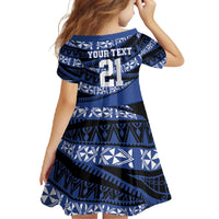 Fiji Rugby Pacific Custom Family Matching Off Shoulder Maxi Dress and Hawaiian Shirt Pasifika Tapa Pattern