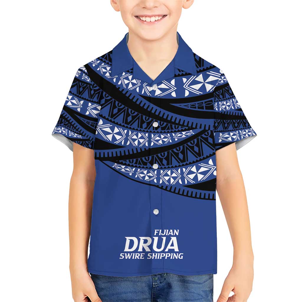 Fiji Rugby Pacific Custom Family Matching Short Sleeve Bodycon Dress and Hawaiian Shirt Pasifika Tapa Pattern