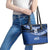 Fiji Rugby Pacific Custom Leather Tote Bag Pasifika Tapa Pattern