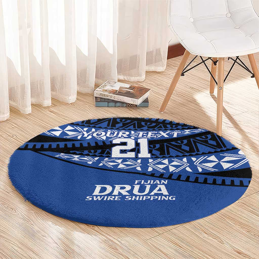 Fiji Rugby Pacific Custom Round Carpet Pasifika Tapa Pattern