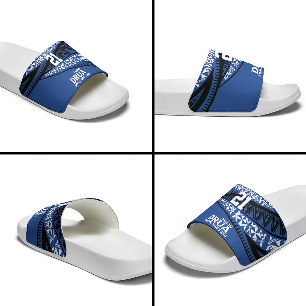 Fiji Rugby Pacific Custom Slide Sandals Pasifika Tapa Pattern - Polynesian Pride