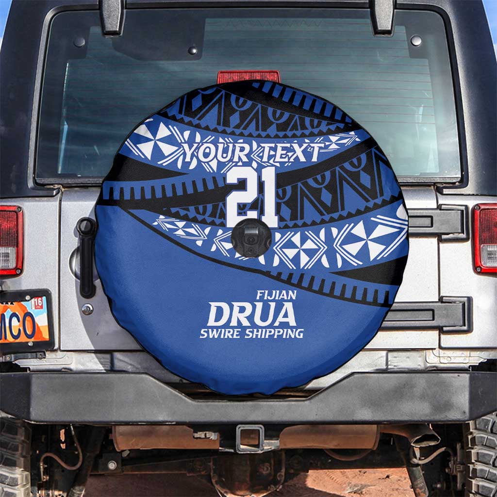 Fiji Rugby Pacific Custom Spare Tire Cover Pasifika Tapa Pattern