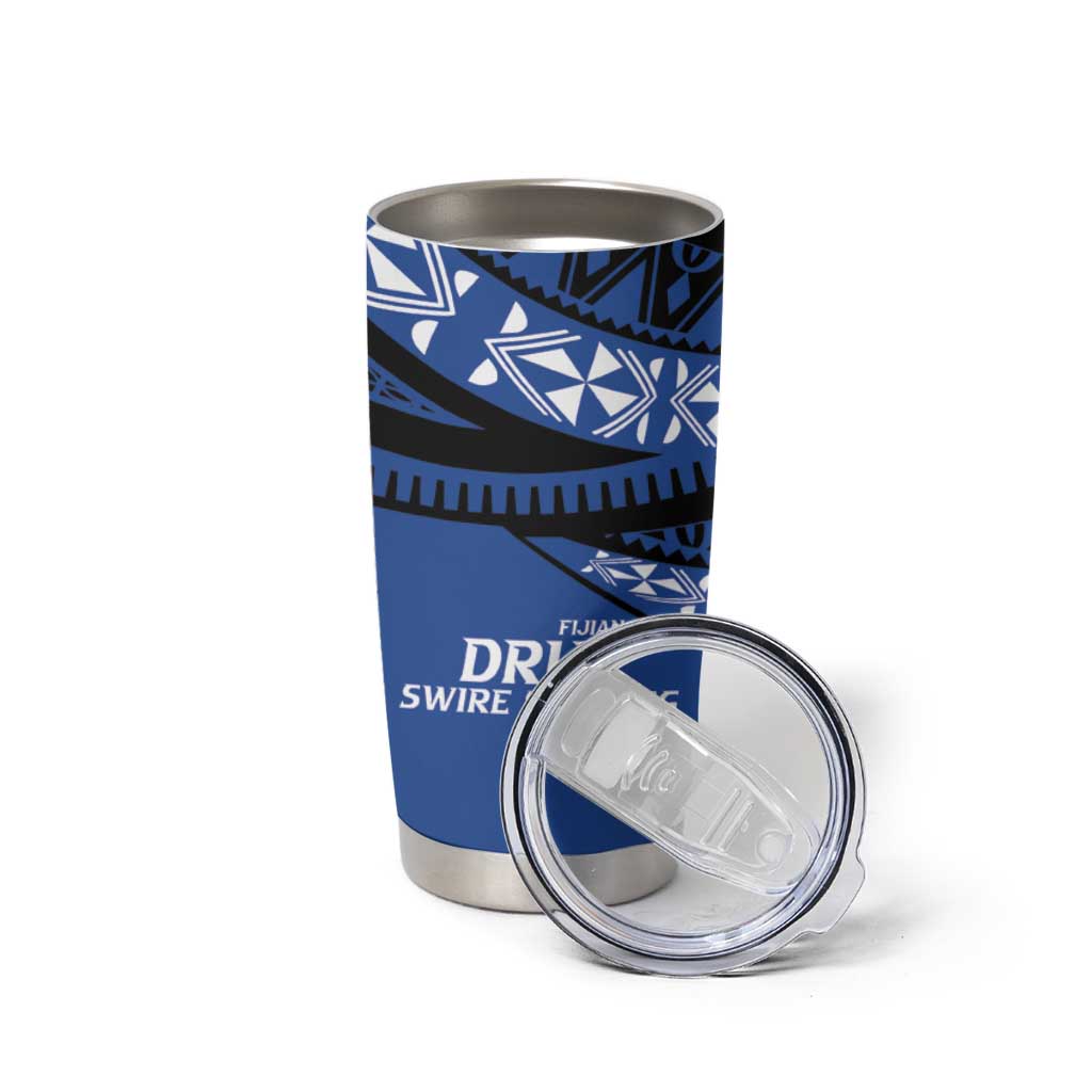 Fiji Rugby Pacific Custom Tumbler Cup Pasifika Tapa Pattern