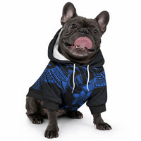 Hawaiian Tribal Kakau Turtle - Blue Pet Hoodie LT9 - Polynesian Pride