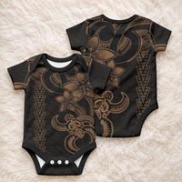 Hawaiian Tribal Kakau Turtle - Gold Baby Onesie LT9 - Polynesian Pride