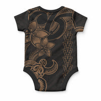 Hawaiian Tribal Kakau Turtle - Gold Baby Onesie LT9 - Polynesian Pride