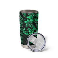 Green Hawaiian Kakau Turtle Tumbler Cup Polynesian Tribal LT9 - Polynesian Pride