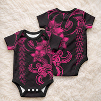 Hawaiian Tribal Kakau Turtle - Pink Baby Onesie LT9 - Polynesian Pride