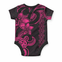 Hawaiian Tribal Kakau Turtle - Pink Baby Onesie LT9 - Polynesian Pride