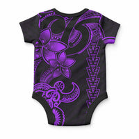 Hawaiian Tribal Kakau Turtle - Purple Baby Onesie LT9 - Polynesian Pride