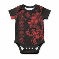 Hawaiian Tribal Kakau Turtle - Red Baby Onesie LT9 Red - Polynesian Pride