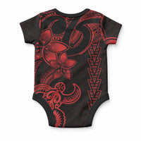 Hawaiian Tribal Kakau Turtle - Red Baby Onesie LT9 - Polynesian Pride