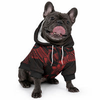 Hawaiian Tribal Kakau Turtle - Red Pet Hoodie LT9 - Polynesian Pride