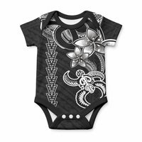 Hawaiian Tribal Kakau Turtle - White Baby Onesie LT9 White - Polynesian Pride