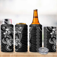 White Hawaiian Kakau Turtle 4 in 1 Can Cooler Tumbler Polynesian Tribal LT9 - Polynesian Pride