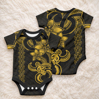 Hawaiian Tribal Kakau Turtle - Yellow Baby Onesie LT9 - Polynesian Pride