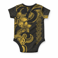Hawaiian Tribal Kakau Turtle - Yellow Baby Onesie LT9 - Polynesian Pride