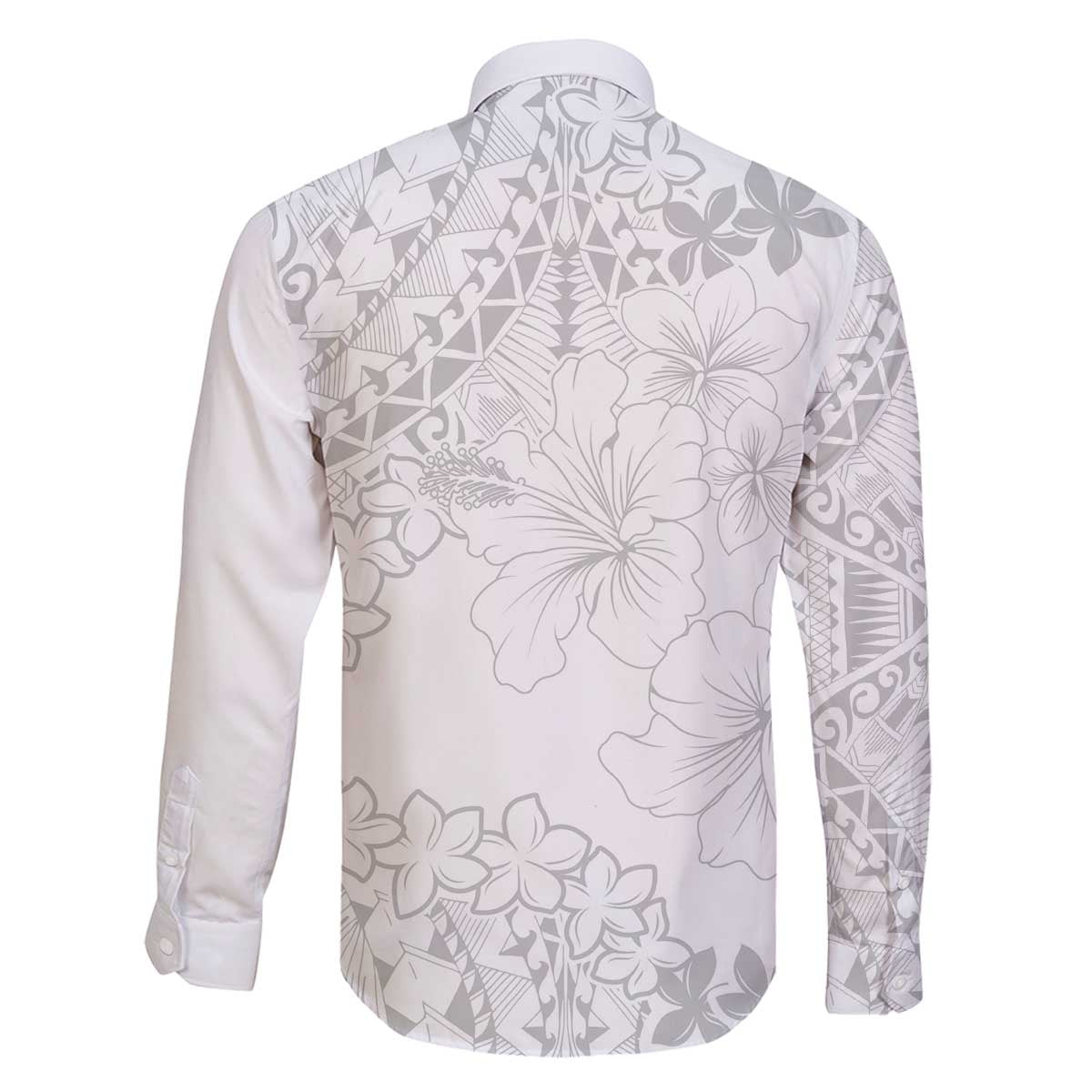 American Samoa Lotu Tamaiti Family Matching Off Shoulder Short Dress and Hawaiian Shirt White Sunday Plumeria White Vibe LT9 - Polynesian Pride
