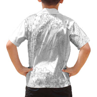 American Samoa Lotu Tamaiti Family Matching Puletasi and Hawaiian Shirt White Sunday Plumeria White Vibe LT9 - Polynesian Pride