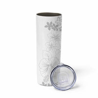 American Samoa Lotu Tamaiti Skinny Tumbler White Sunday Plumeria White Vibe LT9 - Polynesian Pride