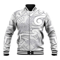 Lotu Tamaiti Samoa Siapo Baseball Jacket White Sunday With Teuila Torch Ginger