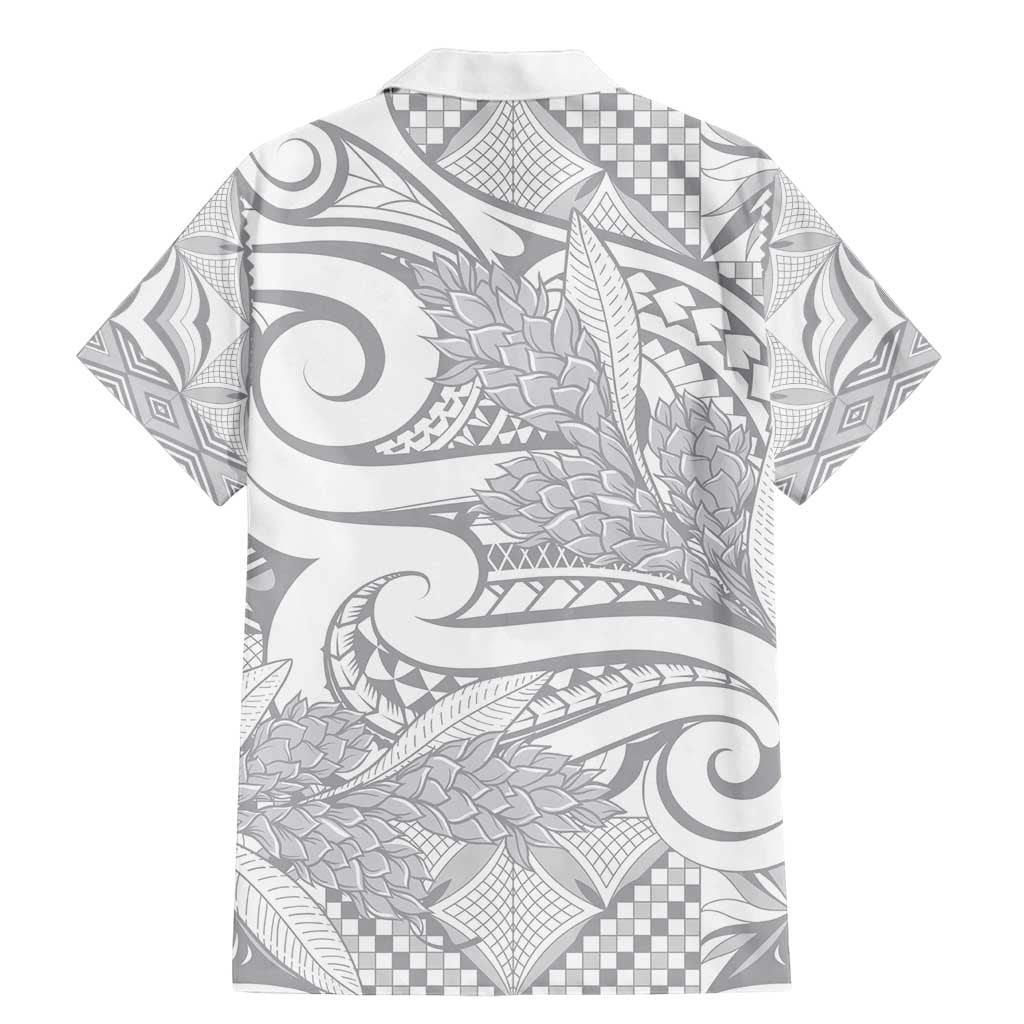 Lotu Tamaiti Samoa Siapo Family Matching Mermaid Dress and Hawaiian Shirt White Sunday With Teuila Torch Ginger LT9 - Polynesian Pride