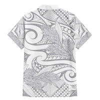 Lotu Tamaiti Samoa Siapo Family Matching Mermaid Dress and Hawaiian Shirt White Sunday With Teuila Torch Ginger LT9 - Polynesian Pride