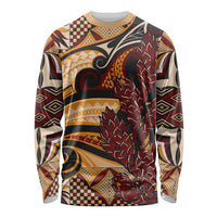 Vintage Samoa Siapo Long Sleeve Shirt With Teuila Torch Ginger
