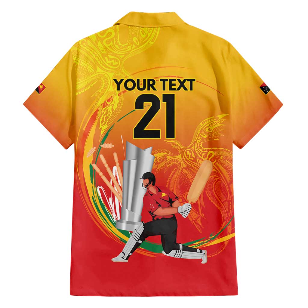 Custom Cricket PNG East Asia-Pacific Hawaiian Shirt Papua New Guinea Rise to Power LT9 - Polynesian Pride