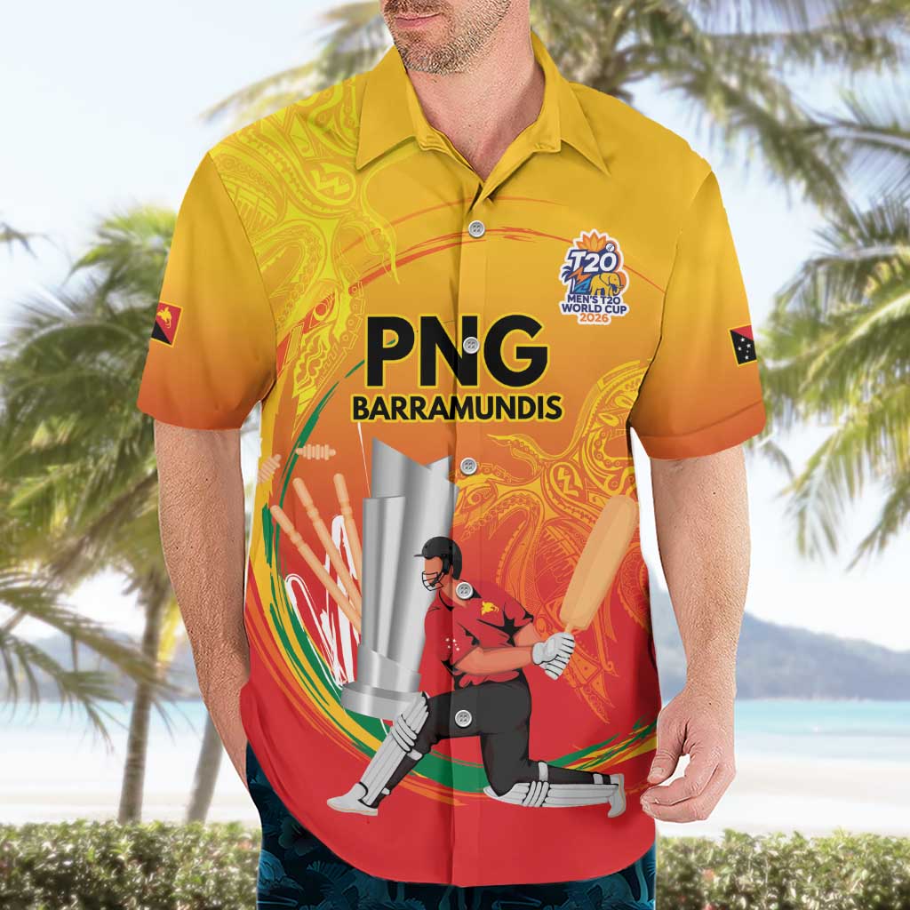 Custom Cricket PNG East Asia-Pacific Hawaiian Shirt Papua New Guinea Rise to Power LT9 - Polynesian Pride