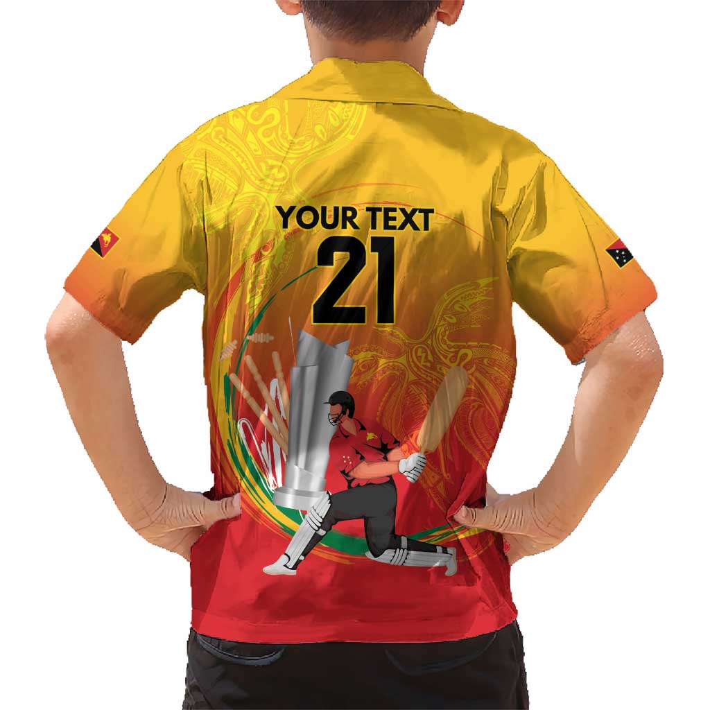 Custom Cricket PNG East Asia-Pacific Hawaiian Shirt Papua New Guinea Rise to Power LT9 - Polynesian Pride
