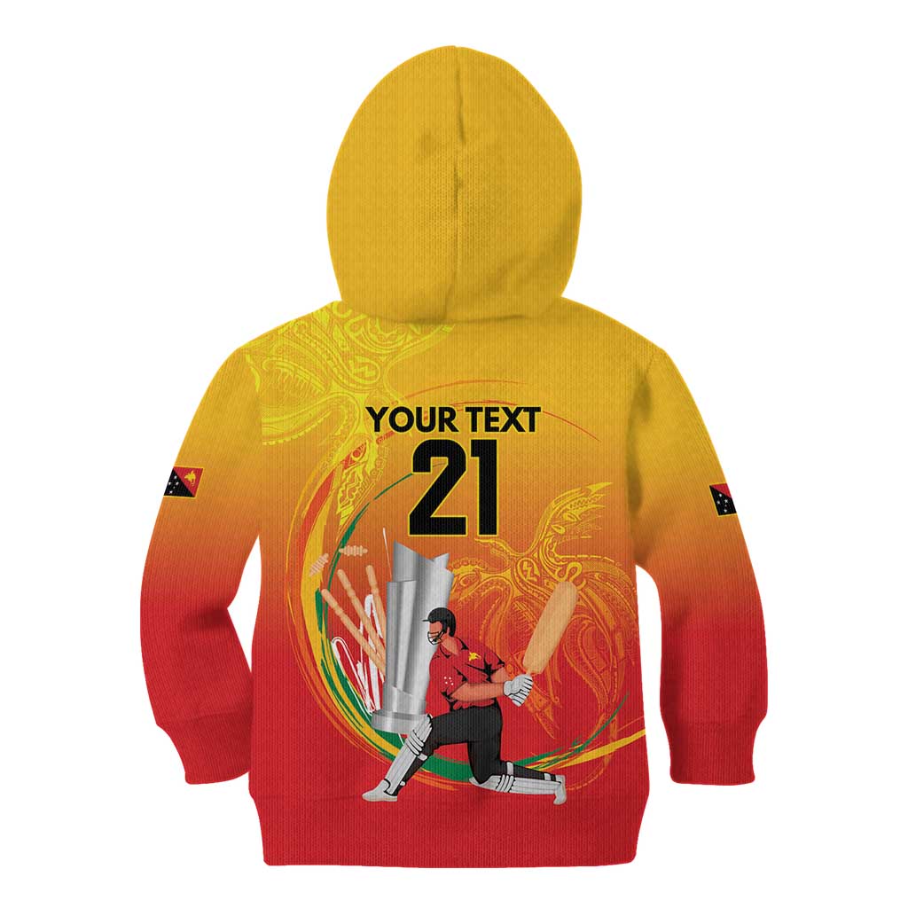 Custom Cricket PNG East Asia-Pacific Kid Hoodie Papua New Guinea Rise to Power LT9 - Polynesian Pride