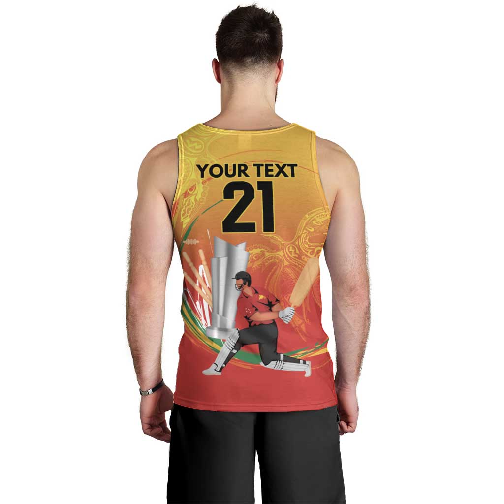 Custom Cricket PNG East Asia-Pacific Men Tank Top Papua New Guinea Rise to Power - Polynesian Pride