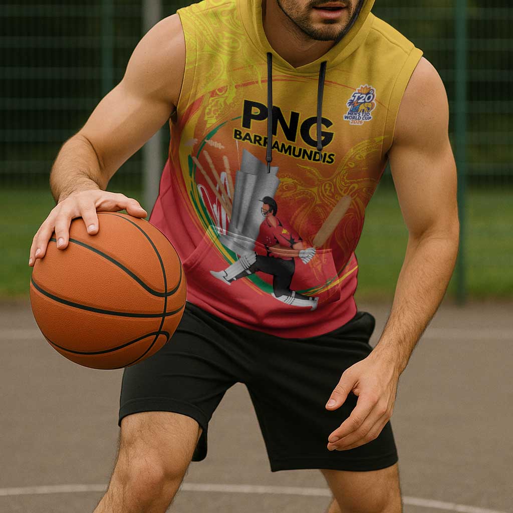 Custom Cricket PNG East Asia-Pacific Sleeveless Hoodie Papua New Guinea Rise to Power LT9 - Polynesian Pride