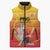 Custom Cricket PNG East Asia-Pacific Sleeveless Puffer Jacket Papua New Guinea Rise to Power - Polynesian Pride