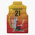 Custom Cricket PNG East Asia-Pacific Sleeveless Puffer Jacket Papua New Guinea Rise to Power - Polynesian Pride