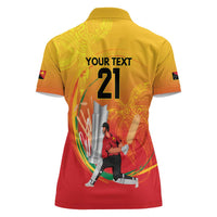 Custom Cricket PNG East Asia-Pacific Women Polo Shirt Papua New Guinea Rise to Power LT9 - Polynesian Pride