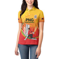 Custom Cricket PNG East Asia-Pacific Women Polo Shirt Papua New Guinea Rise to Power LT9 - Polynesian Pride