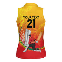 Custom Cricket PNG East Asia-Pacific Women Sleeveless Polo Shirt Papua New Guinea Rise to Power LT9 - Polynesian Pride