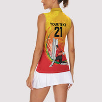 Custom Cricket PNG East Asia-Pacific Women Sleeveless Polo Shirt Papua New Guinea Rise to Power LT9 - Polynesian Pride