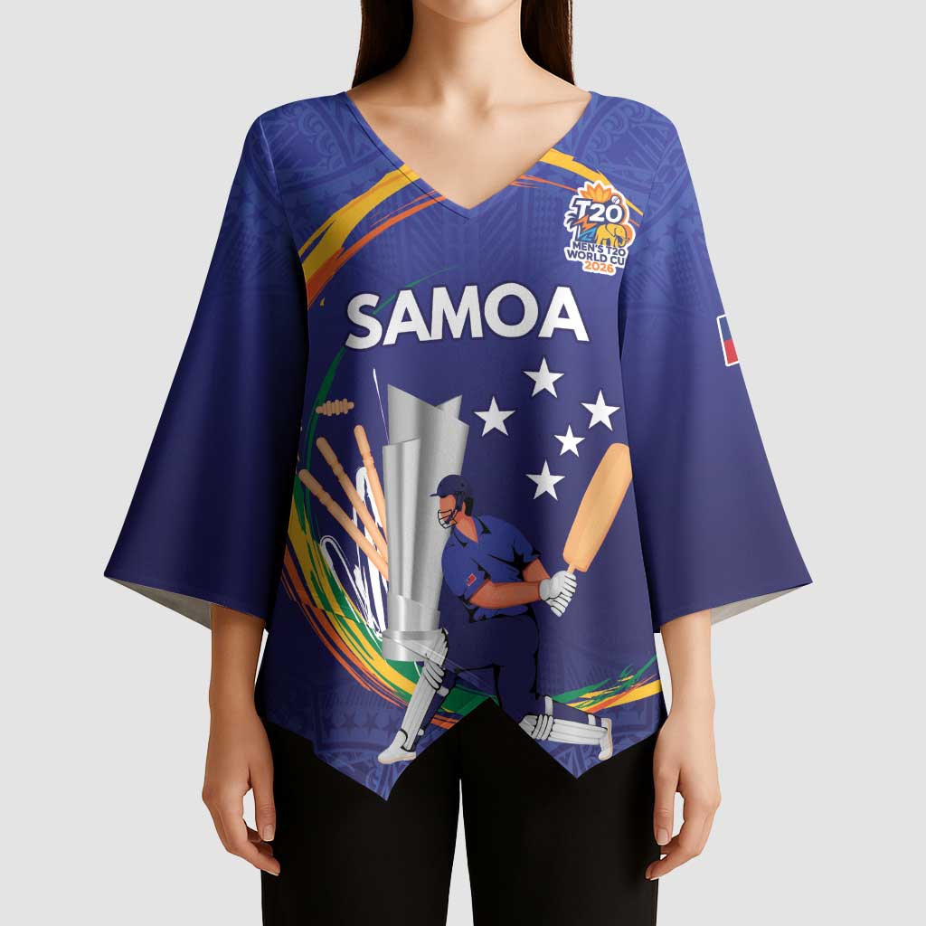 Custom Cricket Samoa East Asia-Pacific Kimono Sleeve Blouse Samoa Storming the Limits - Polynesian Pride