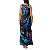 Personalised Polynesia Ribbon Butterflies Family Matching Tank Maxi Dress and Hawaiian Shirt Silver Fern Breast Cancer With Papua Shell Pattern LT9 - Polynesian Pride