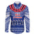 Toa Samoa Christmas Family Matching Puletasi Dress and Hawaiian Shirt Samoa Siva Tau Manuia Le Kerisimasi Blue Vibe LT9 Dad's Shirt - Long Sleeve Blue - Polynesian Pride