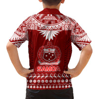 Toa Samoa Christmas Family Matching Puletasi Dress and Hawaiian Shirt Samoa Siva Tau Manuia Le Kerisimasi Red Vibe LT9 - Polynesian Pride