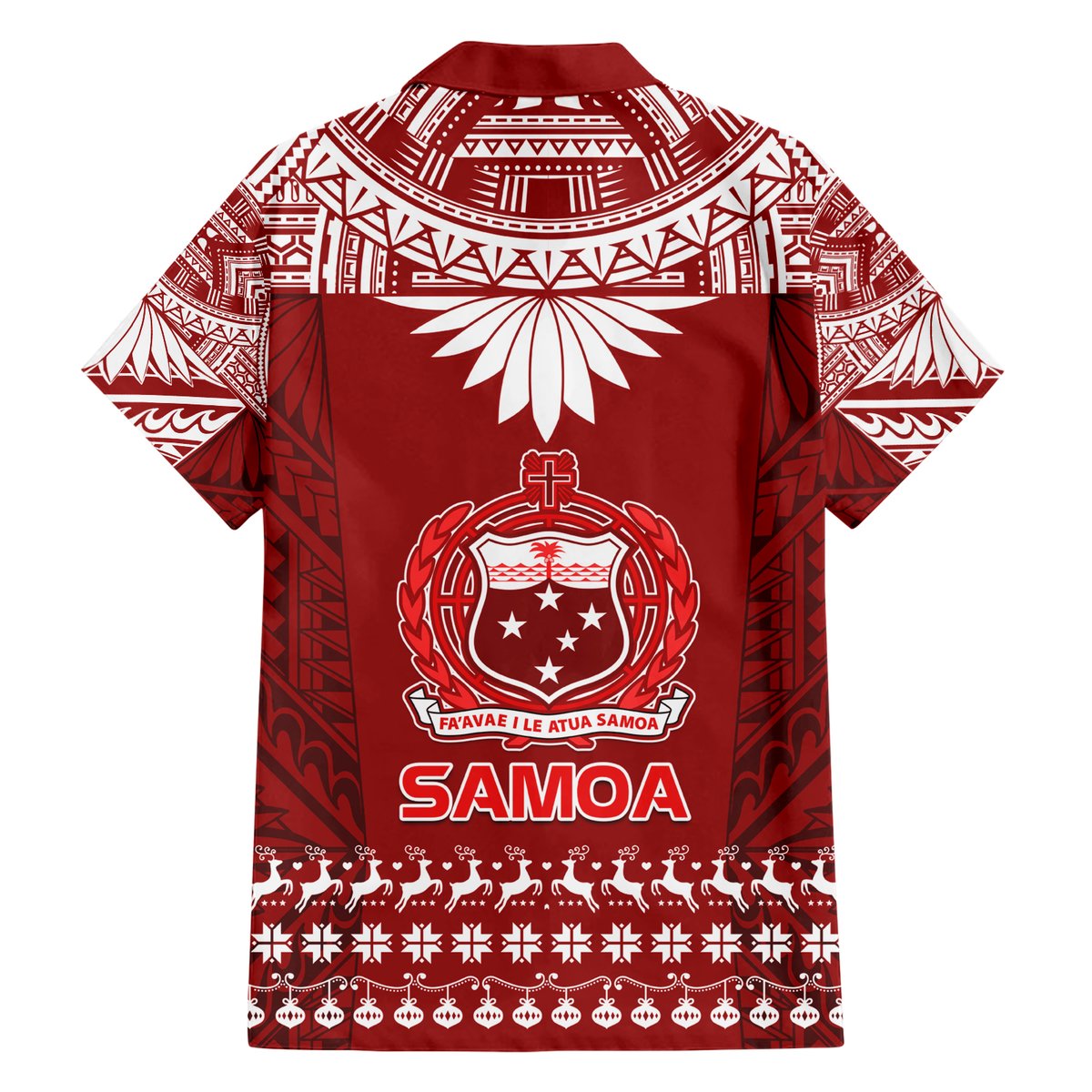 Toa Samoa Christmas Hawaiian Shirt Samoa Siva Tau Manuia Le Kerisimasi Red Vibe LT9 - Polynesian Pride